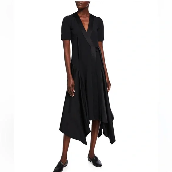 LOEWE asymmetric wrap dress. Size 36. Black - Picture 1 of 10